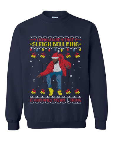 Hotline Ring Sleigh Bell Ring Ugly Christmas Sweatshirt CHRISTMAS SALE!